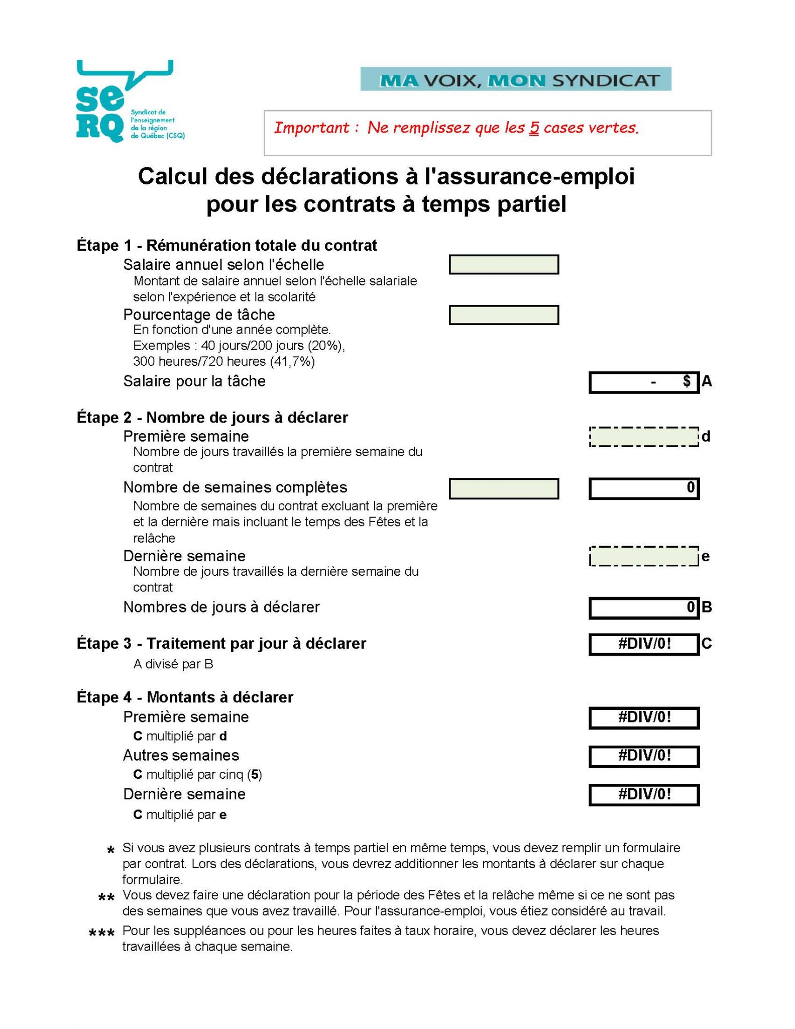 Assuranceemploi Association des professeurs de Lignery (FSECSQ)